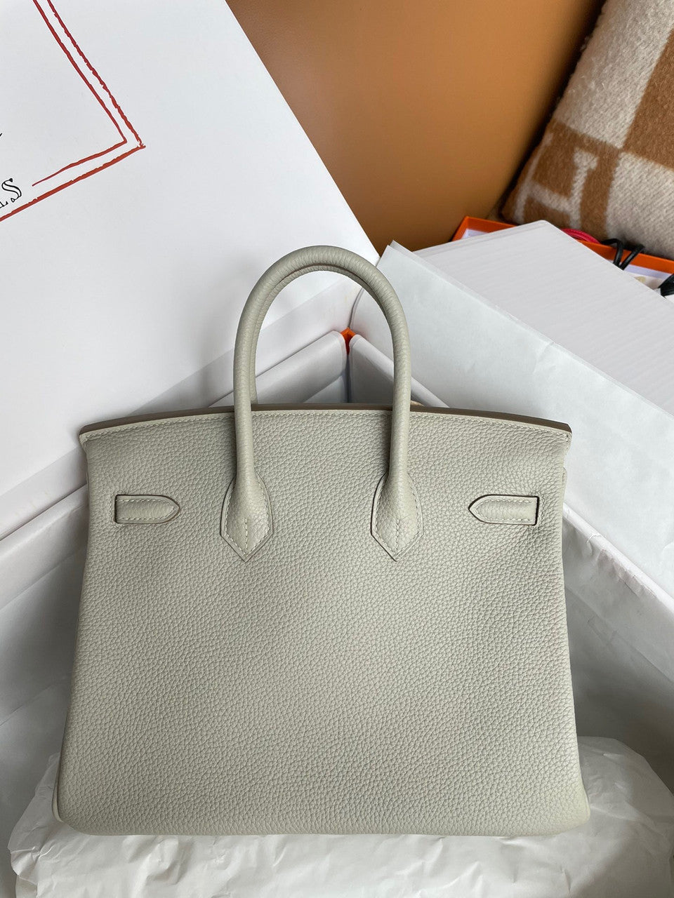Hermes Gris Perle Birkin 25 cm Togo Palladium Hardware