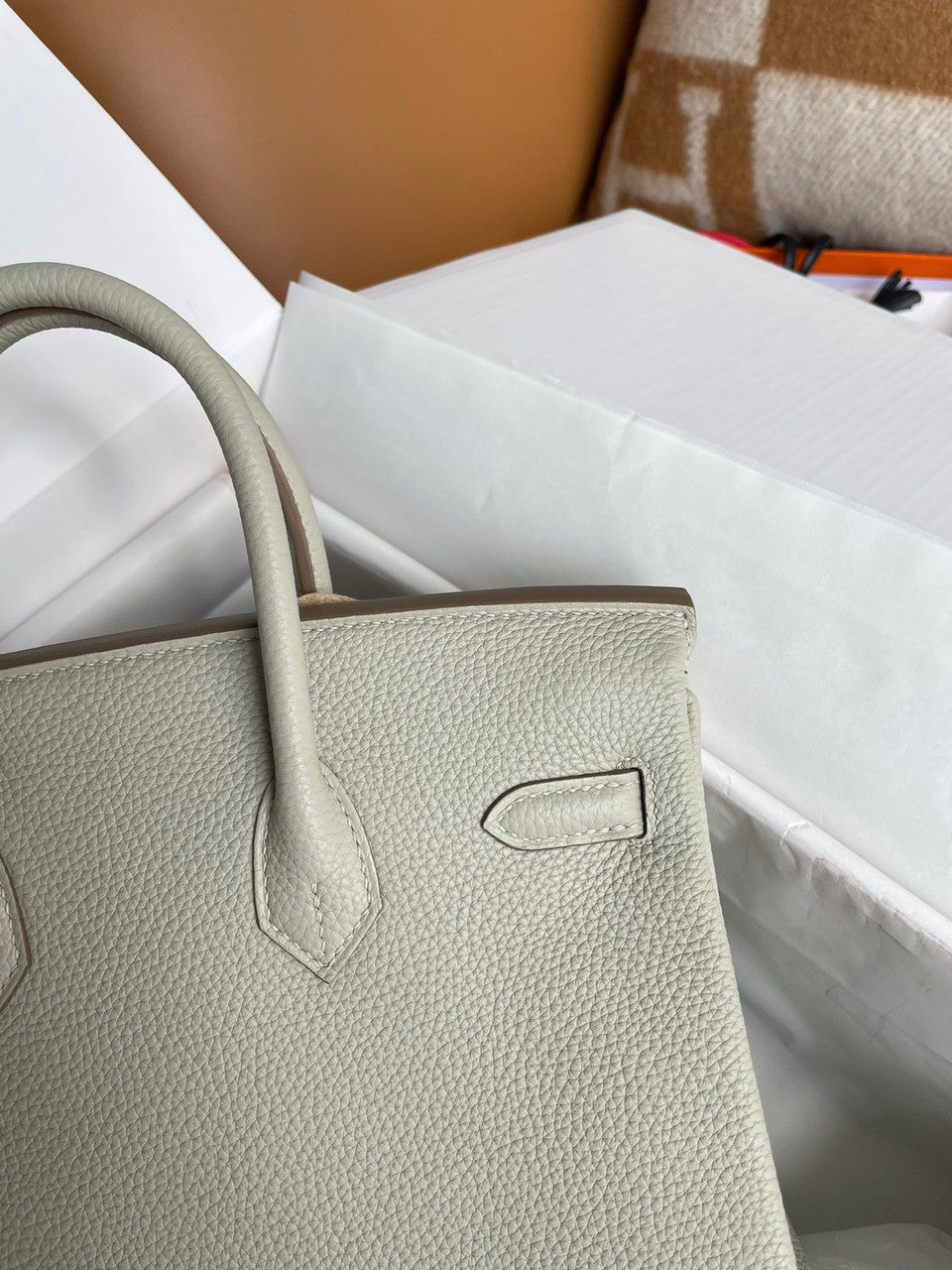 Hermes Gris Perle Birkin 25 cm Togo Palladium Hardware