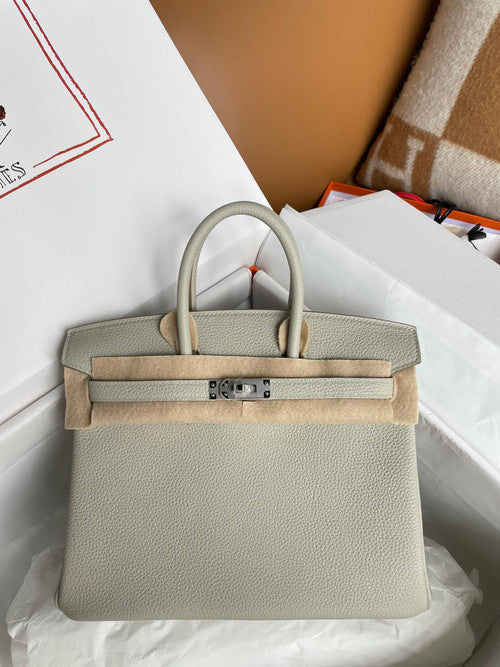 Hermes Gris Perle Birkin 25 cm Togo Palladium Hardware