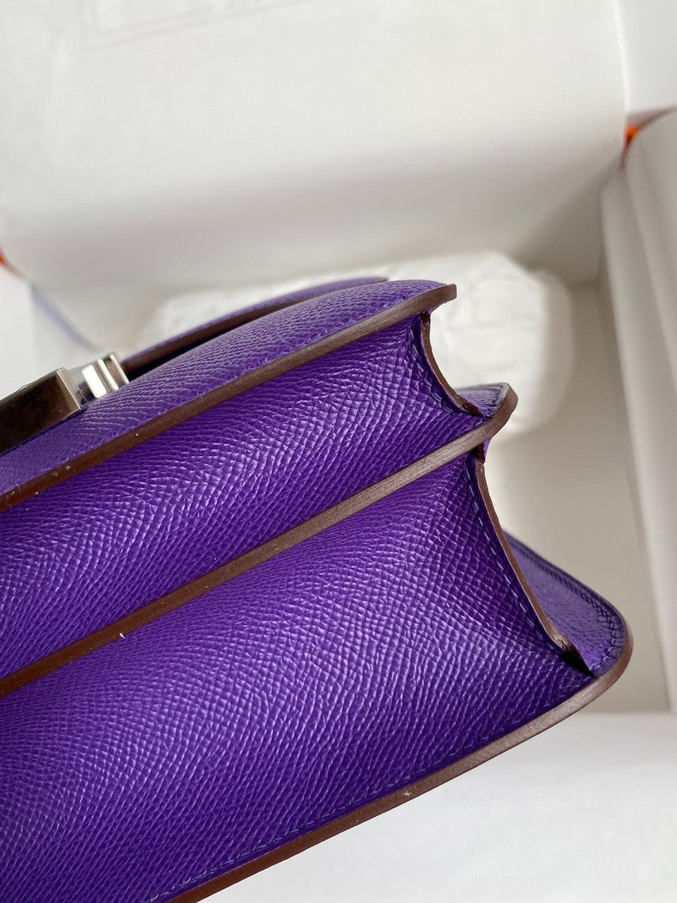Hermes Iris Constance 19cm Epsom Palladium Hardware