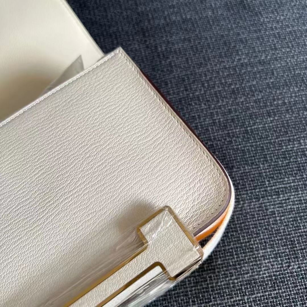Hermès Geta Craie Chevre Palladium Hardware