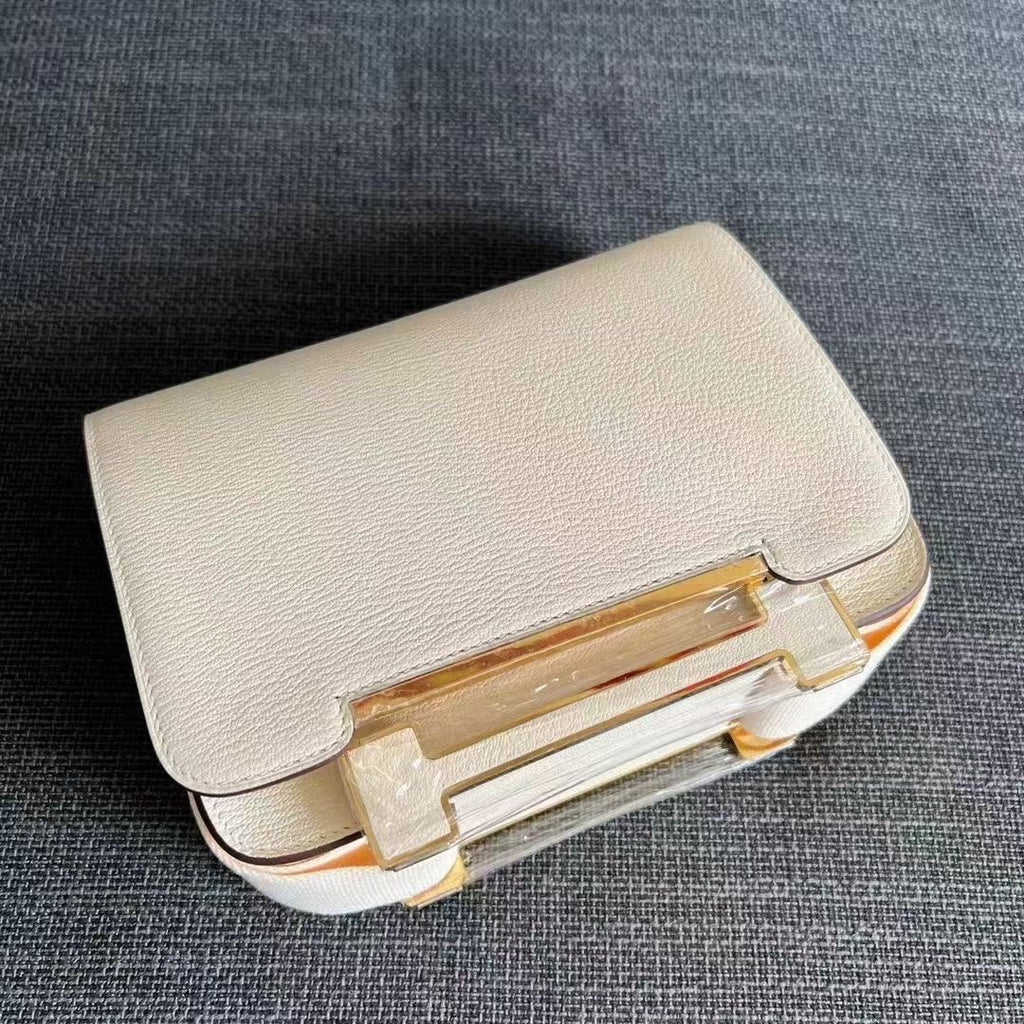Hermès Geta Craie Chevre Palladium Hardware