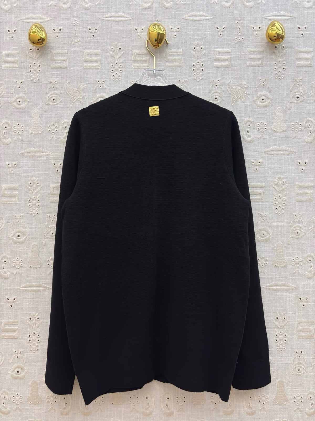Schiaparelli Black Knit Bijoux Buttons Cardigan