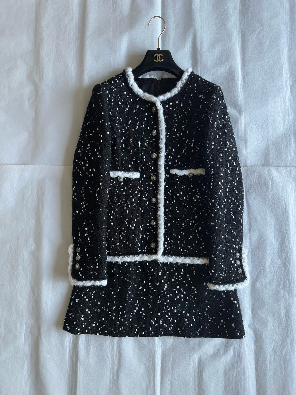 Chanel FW2023/24 Tweed & Sequins Dress