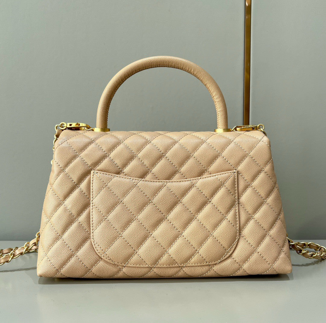 Chanel Chai Calfskin Coco Handle Bag 29cm
