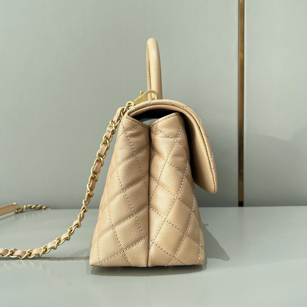 Chanel Chai Calfskin Coco Handle Bag 29cm