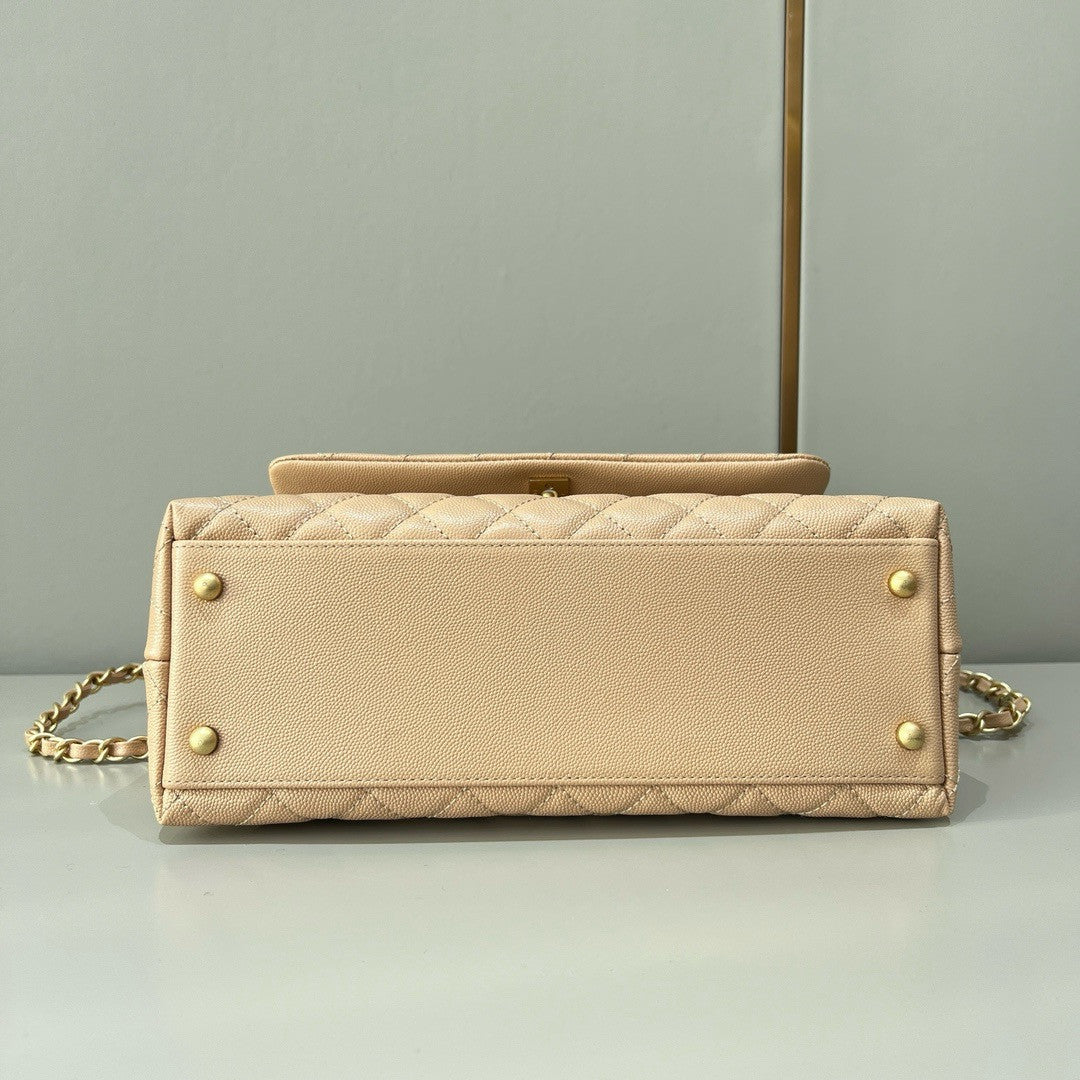 Chanel Chai Calfskin Coco Handle Bag 29cm