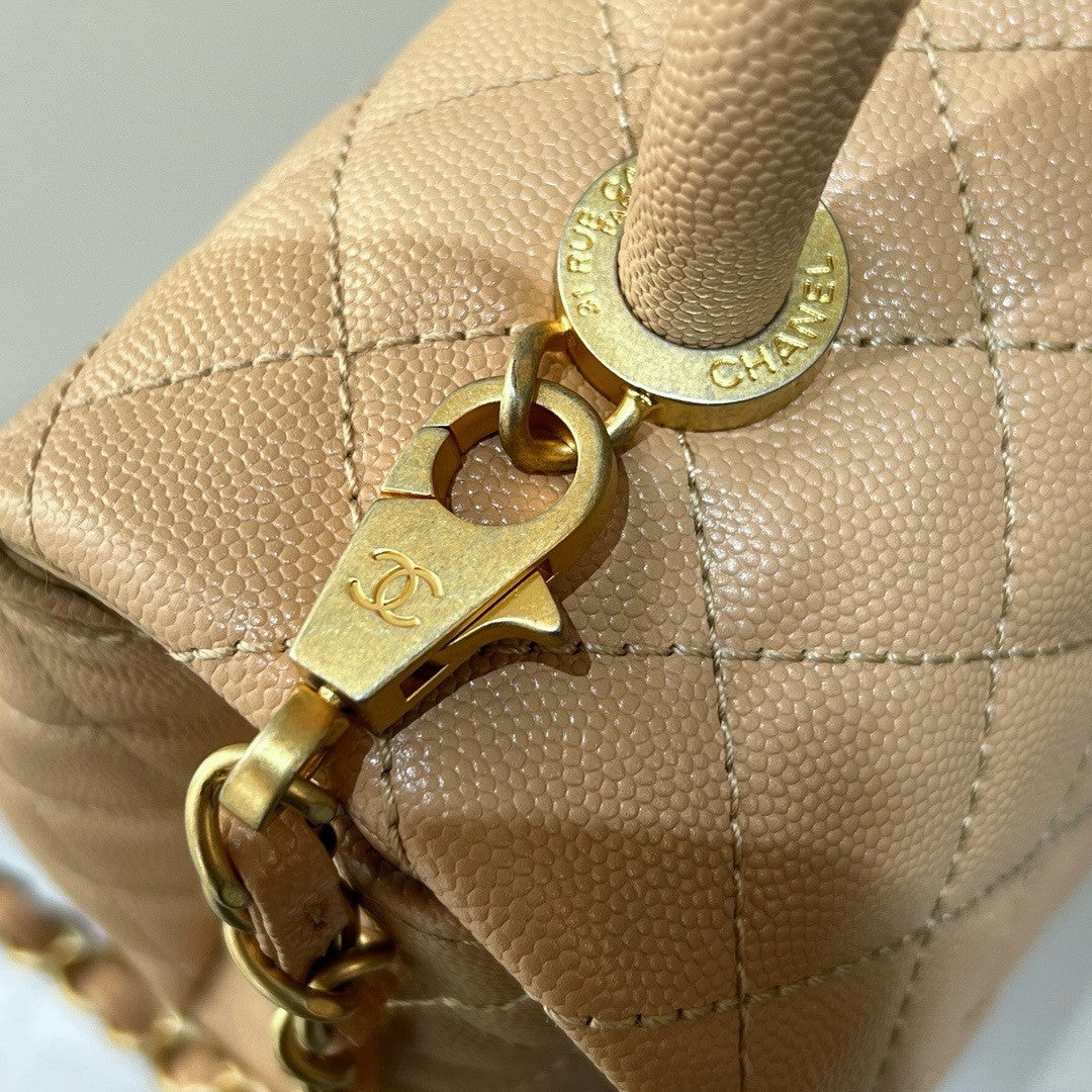 Chanel Chai Calfskin Coco Handle Bag 29cm