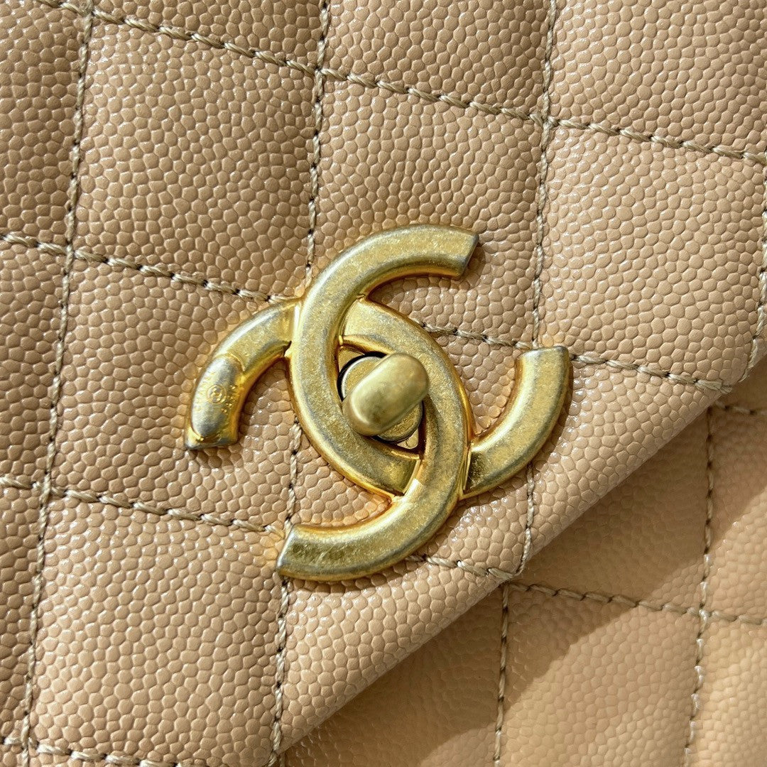 Chanel Chai Calfskin Coco Handle Bag 29cm