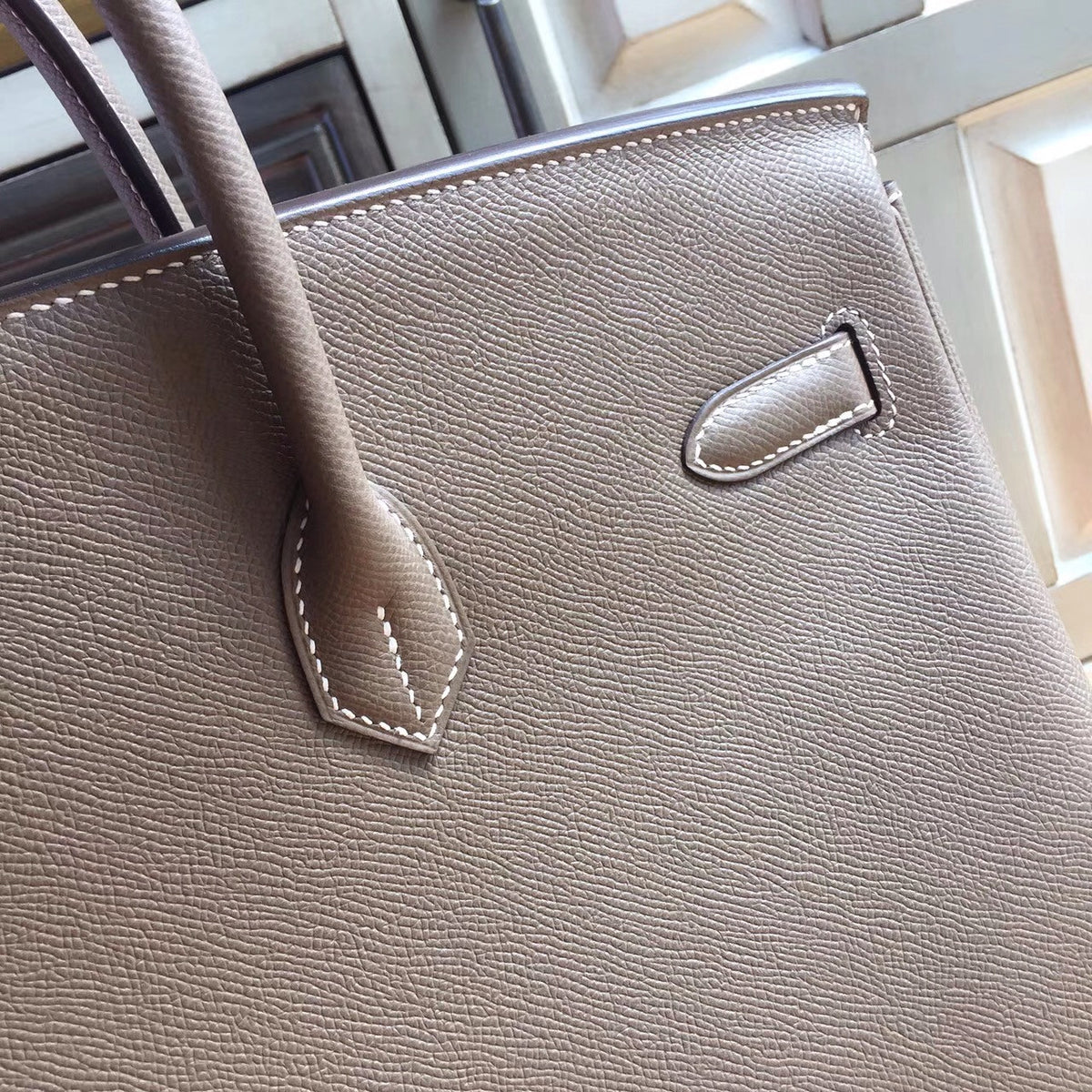 Hermes 18 Etoupe Birkin 40 Togo leather