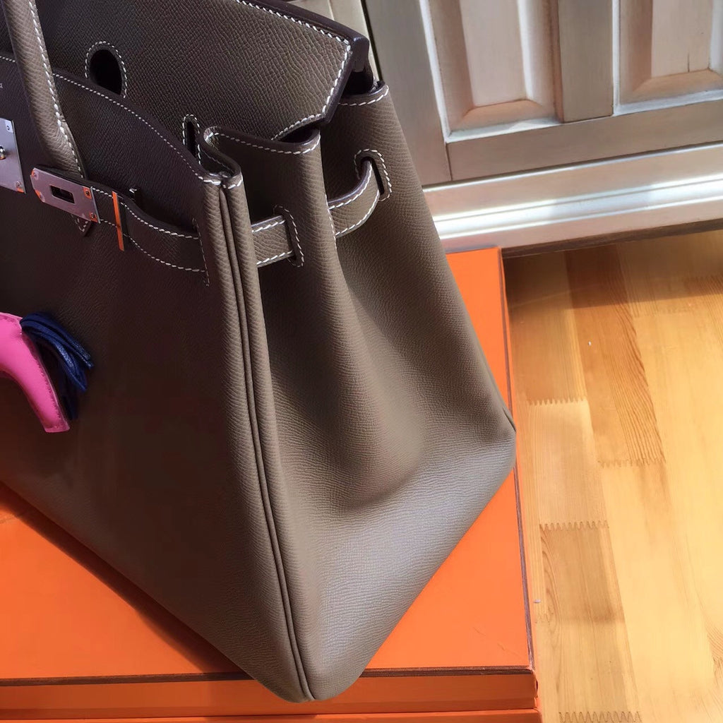 Hermes 18 Etoupe Birkin 40 Togo leather