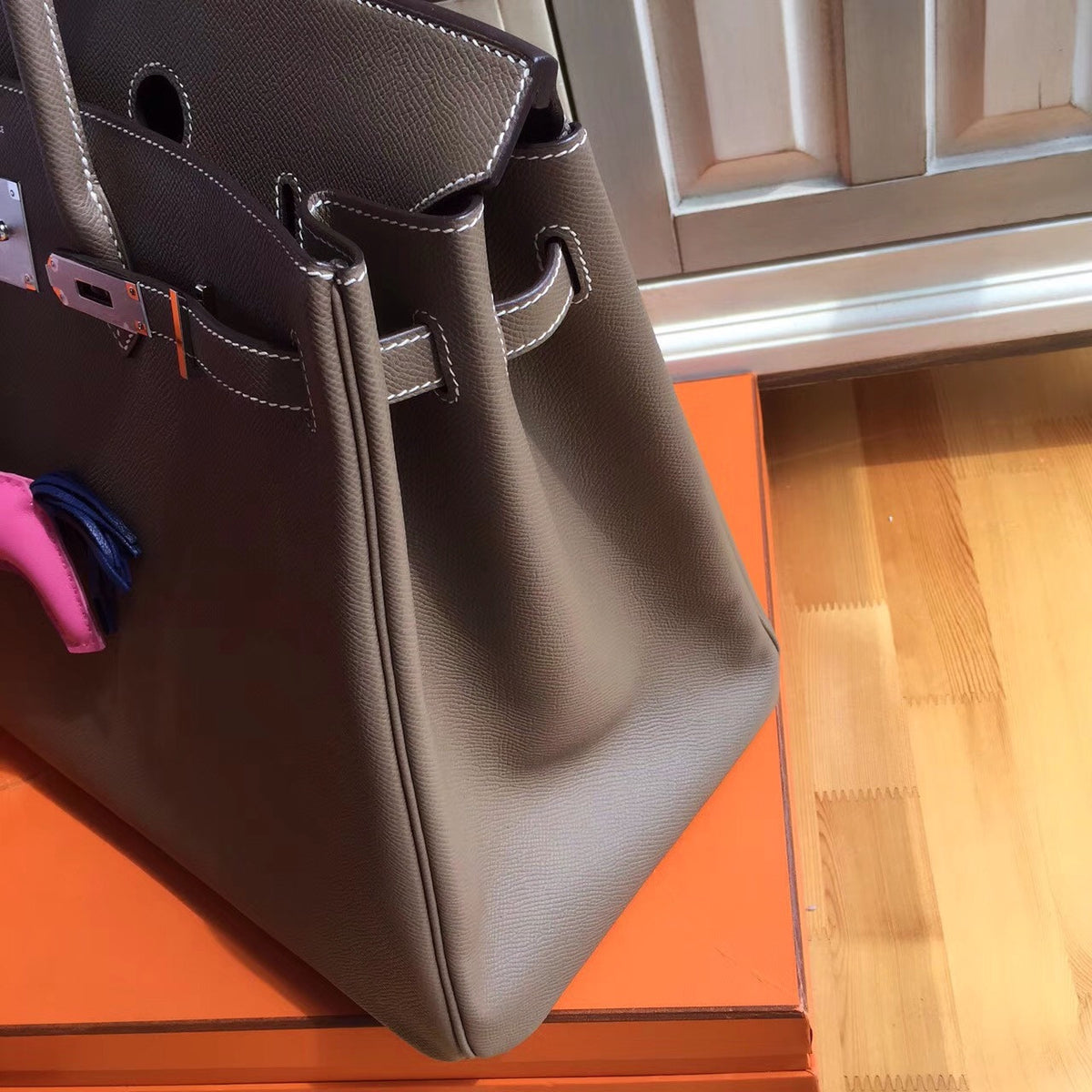 Hermes 18 Etoupe Birkin 40 Togo leather