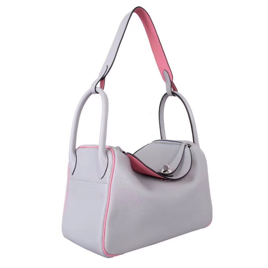 Hermes Special Order 8U Bleu Glacier/ 3Q Rose Sakura Lindy 30  Togo Gold Hardware