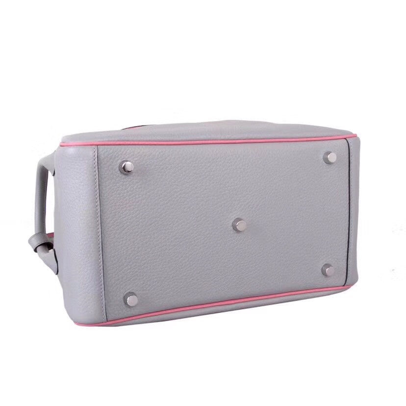 Hermes Special Order 8U Bleu Glacier/ 3Q Rose Sakura Lindy 30  Togo Gold Hardware