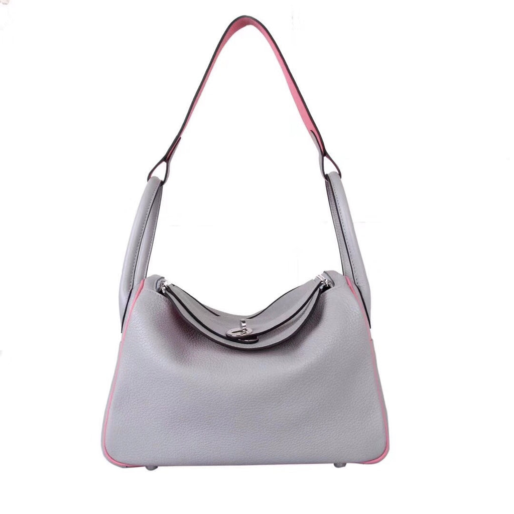Hermes Special Order 8U Bleu Glacier/ 3Q Rose Sakura Lindy 30  Togo Gold Hardware