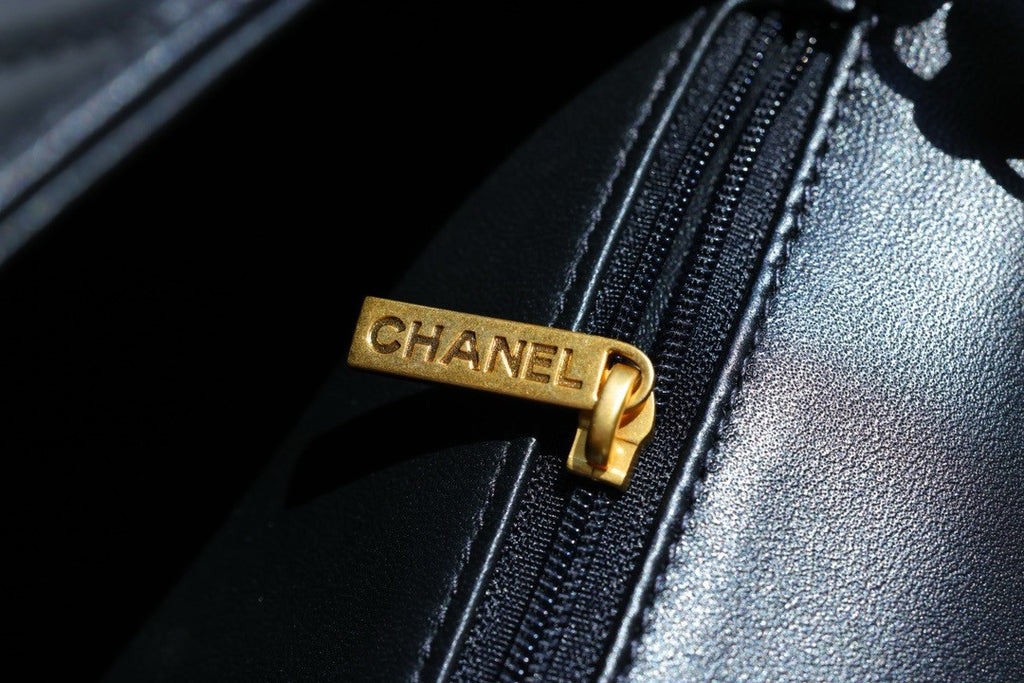 Chanel Shearling Lambskin FLAP BAG BLACK 2024