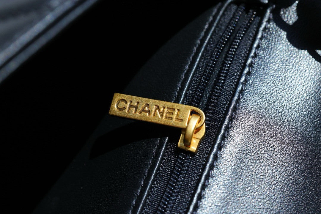Chanel Shearling Lambskin FLAP BAG BLACK 2024