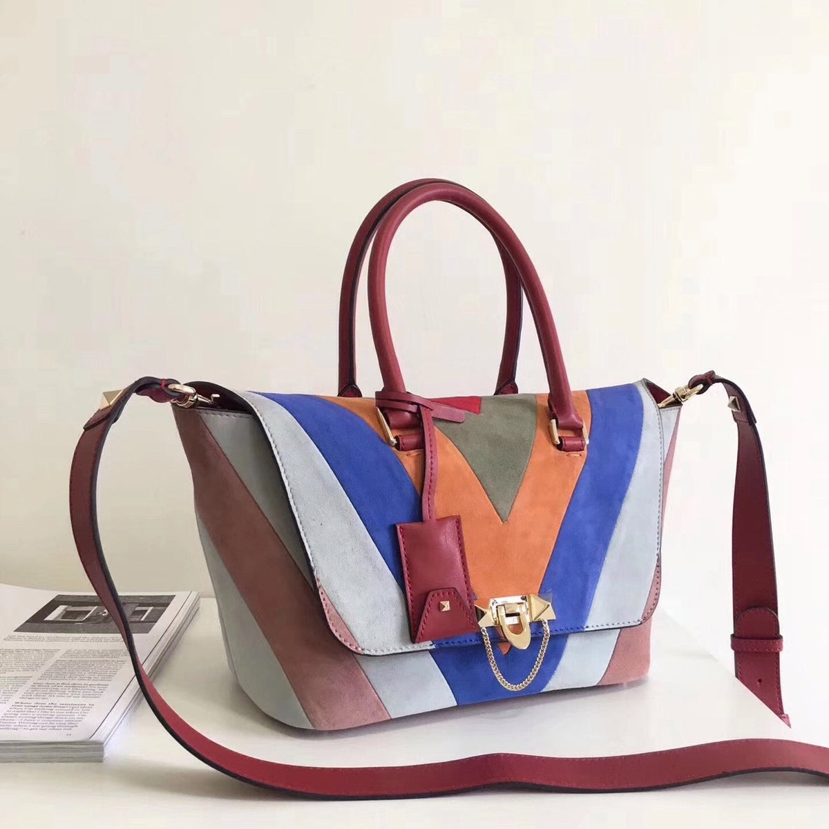 Valentino DEMILUNE SMALL DOUBLE HANDLE BAG