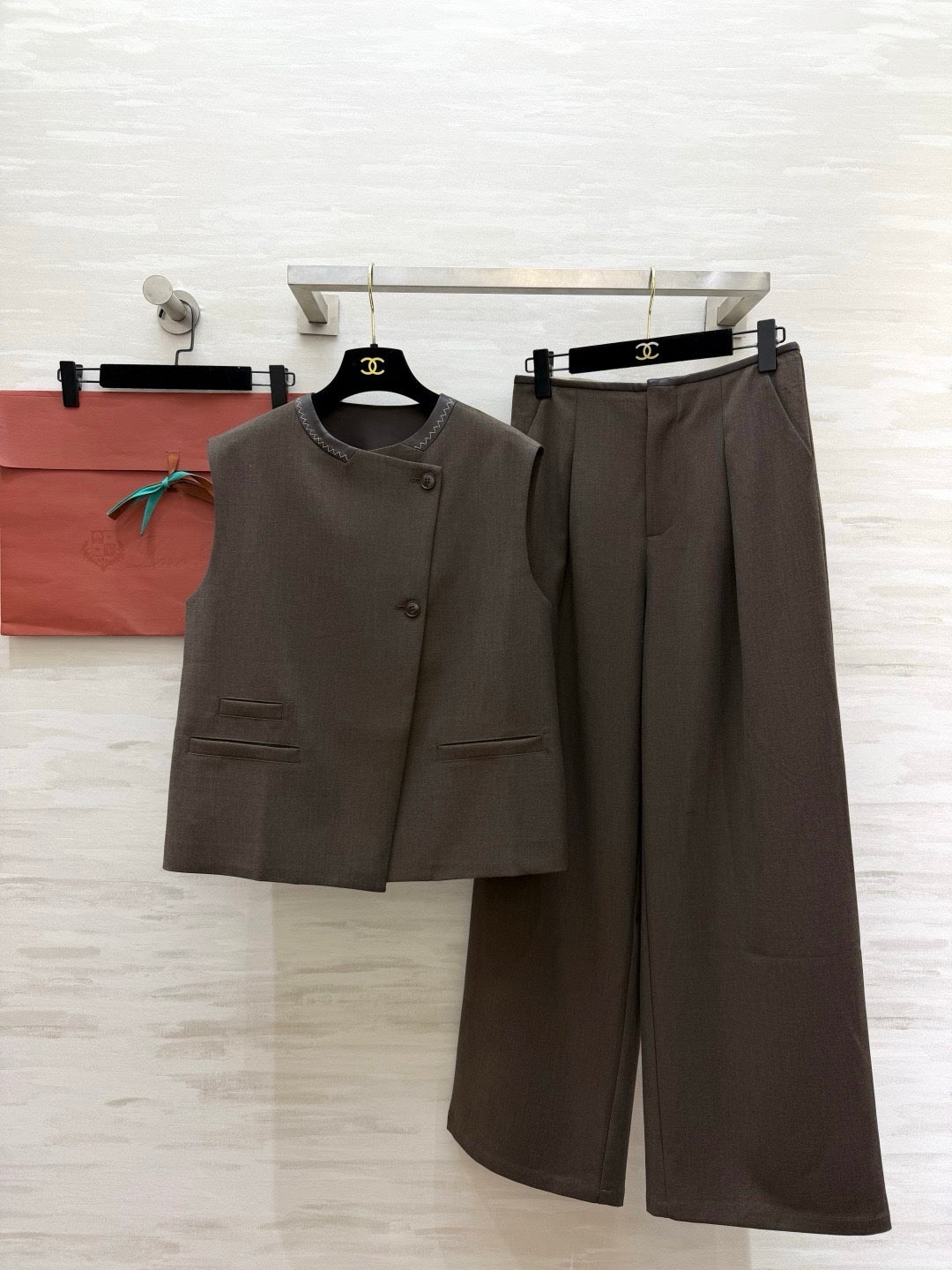 Loro Piana cashmere suit - complete set display