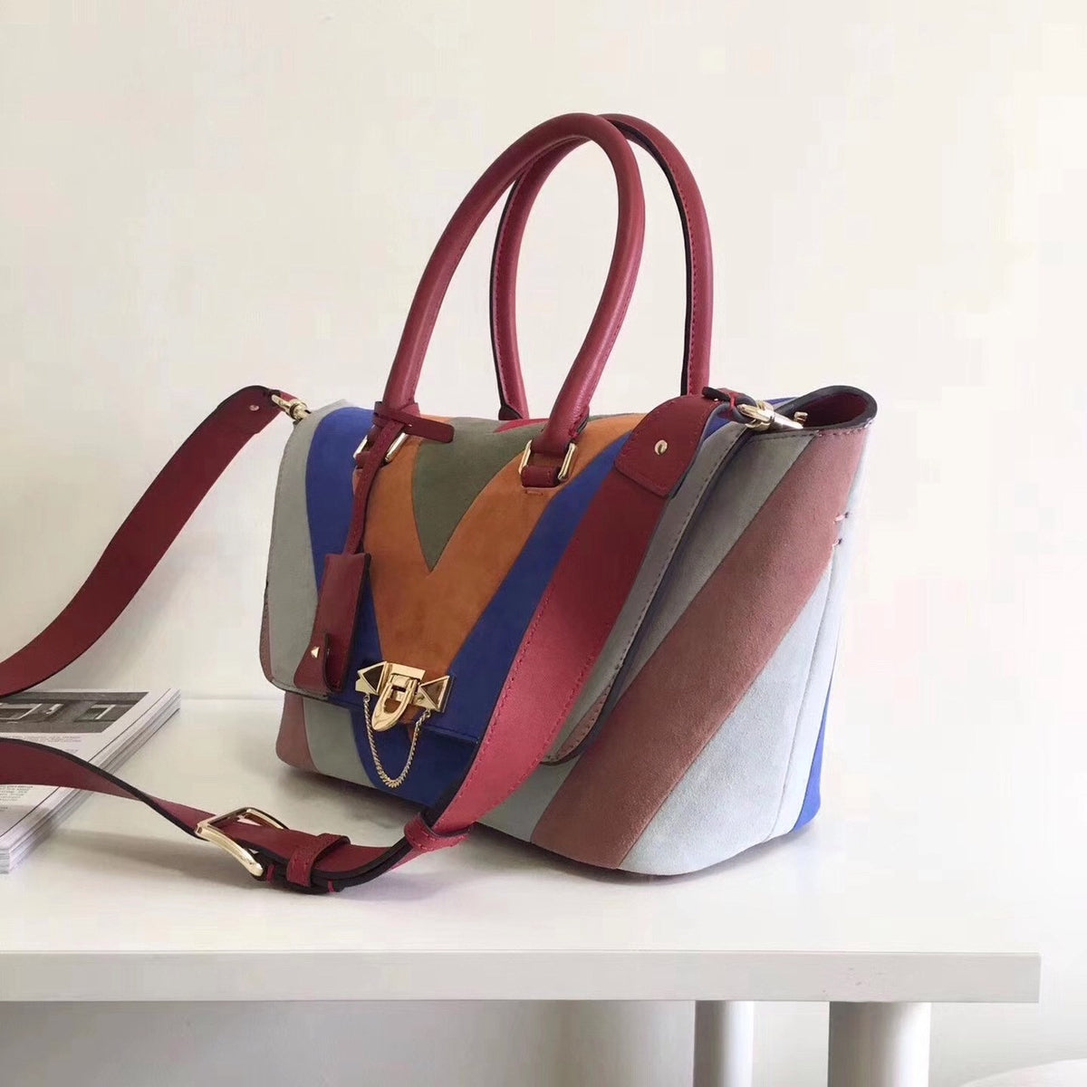 Valentino DEMILUNE SMALL DOUBLE HANDLE BAG
