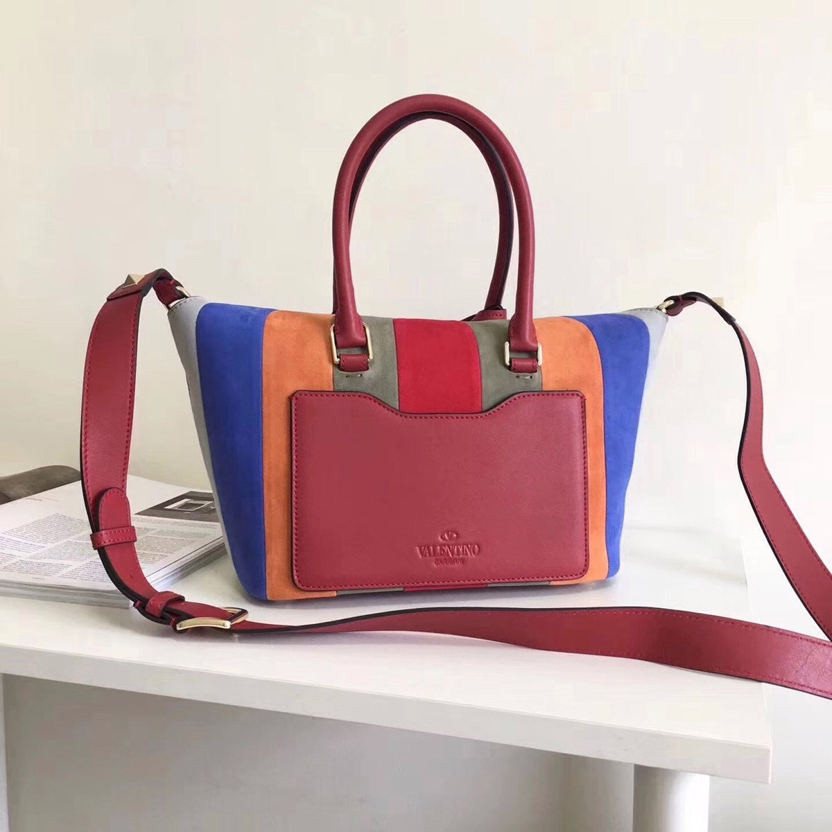 Valentino DEMILUNE SMALL DOUBLE HANDLE BAG