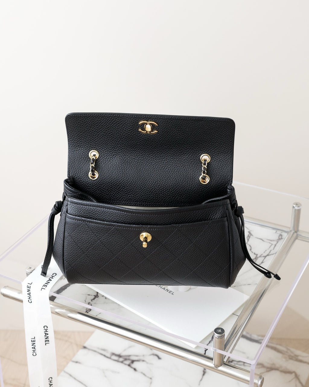 Chanel Large Shopping Bag – Black Grained Calfskin & Gold-Tone Metal – Spring-Summer 2026 Chanel