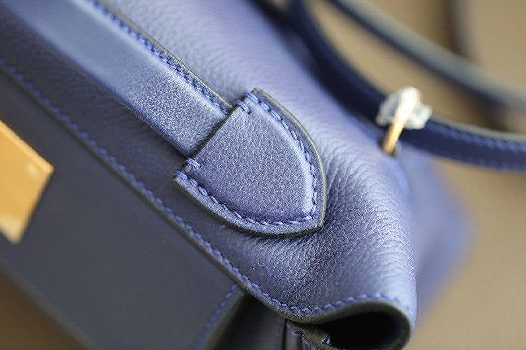 Hermès Mini 24/24 – 21 Bag M3 Blue Encre Evercolor/Swift leather