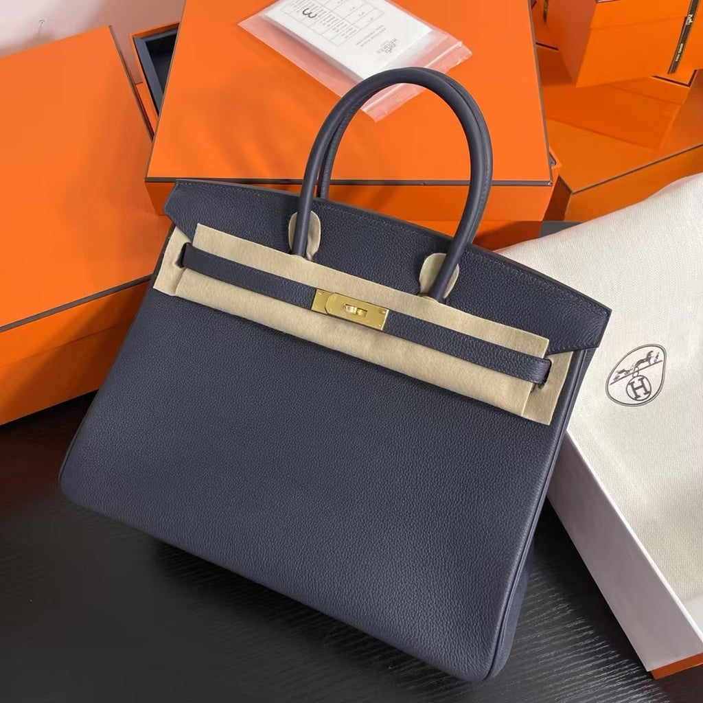 Hermès Birkin 35 cm Blue Nuit Togo Leather Gold Hardware Hermes