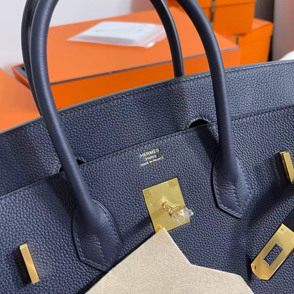 Hermès Birkin 35 cm Blue Nuit Togo Leather Gold Hardware Hermes
