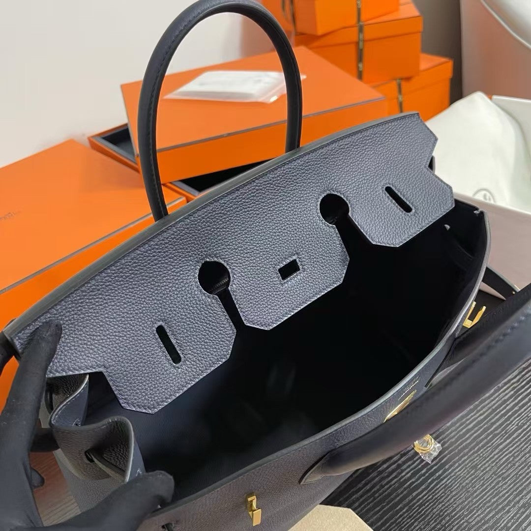 Hermès Birkin 35 cm Blue Nuit Togo Leather Gold Hardware Hermes