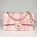 Chanel Python Classic Handbag Pink
