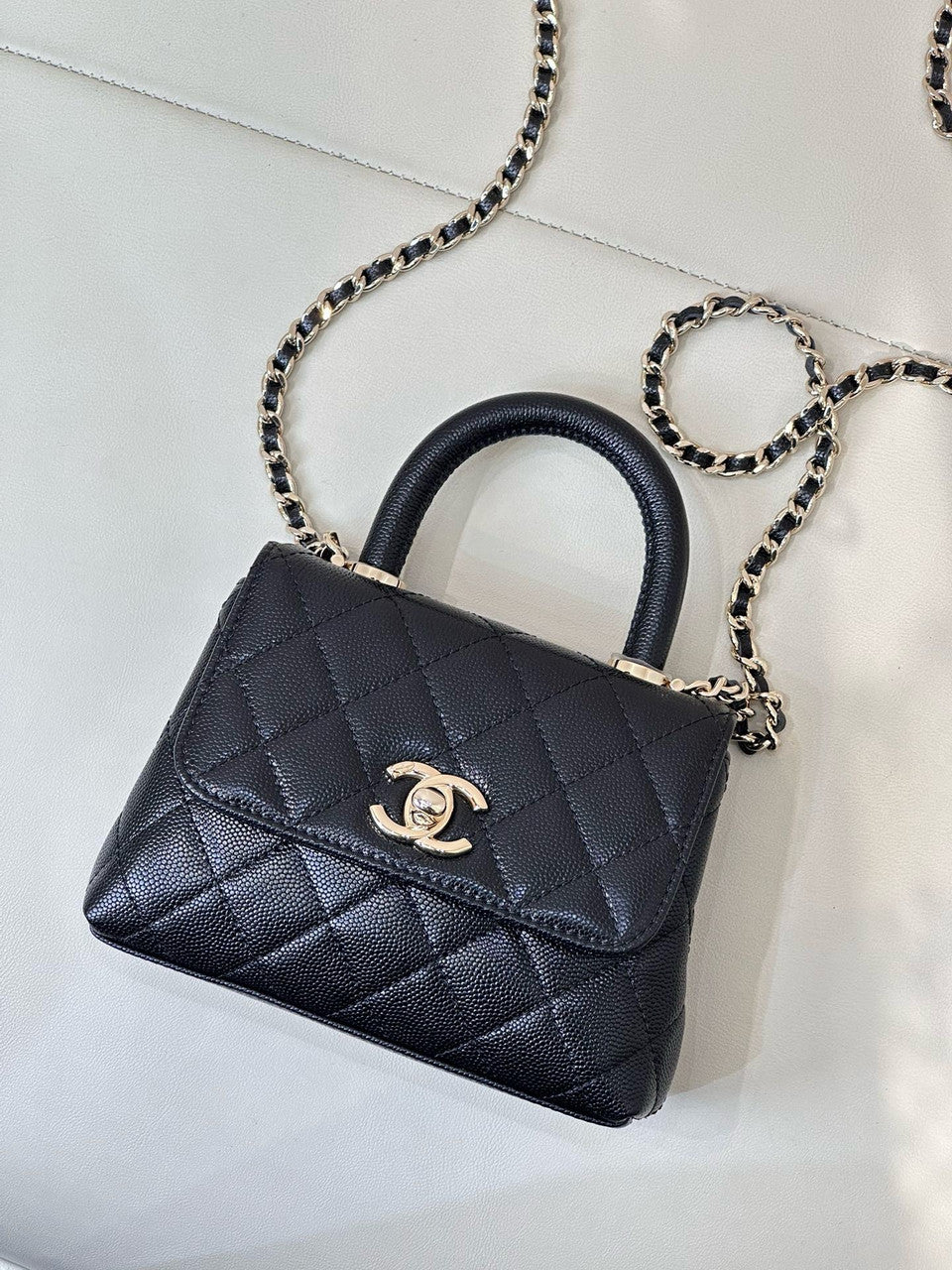 CHANEL MINI FLAP BAG WITH TOP HANDLE SS2024