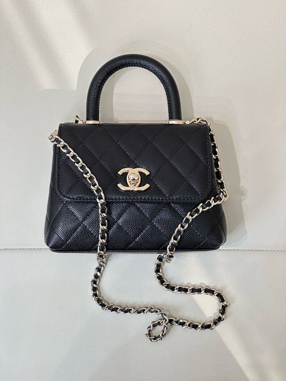 CHANEL MINI FLAP BAG WITH TOP HANDLE SS2024