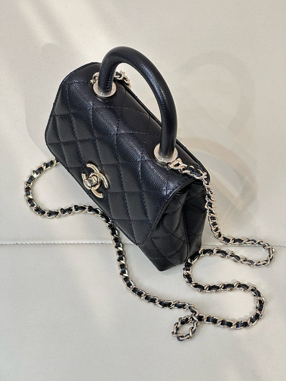 CHANEL MINI FLAP BAG WITH TOP HANDLE SS2024