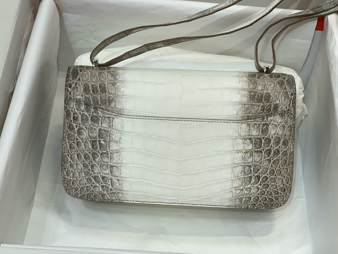 Hermès Constance 26 Himalaya Matte Niloticus Crocodile Palladium Hardware