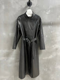 Christian Dior leather trench coat - front view