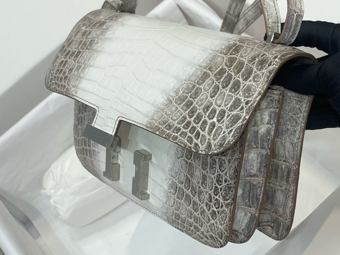 Hermès Constance 26 Himalaya Matte Niloticus Crocodile Palladium Hardware