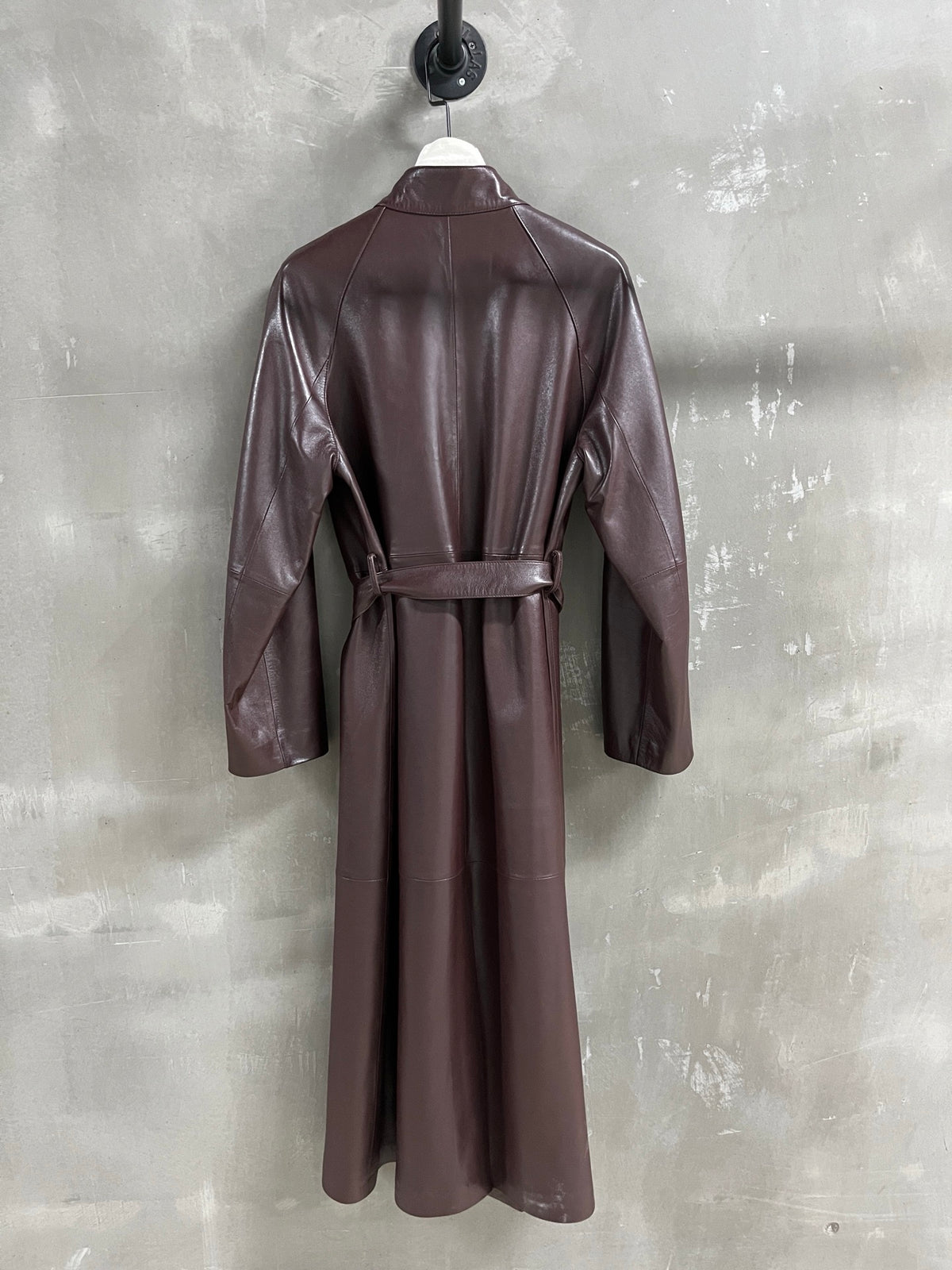 Christian Dior leather trench coat - full back view