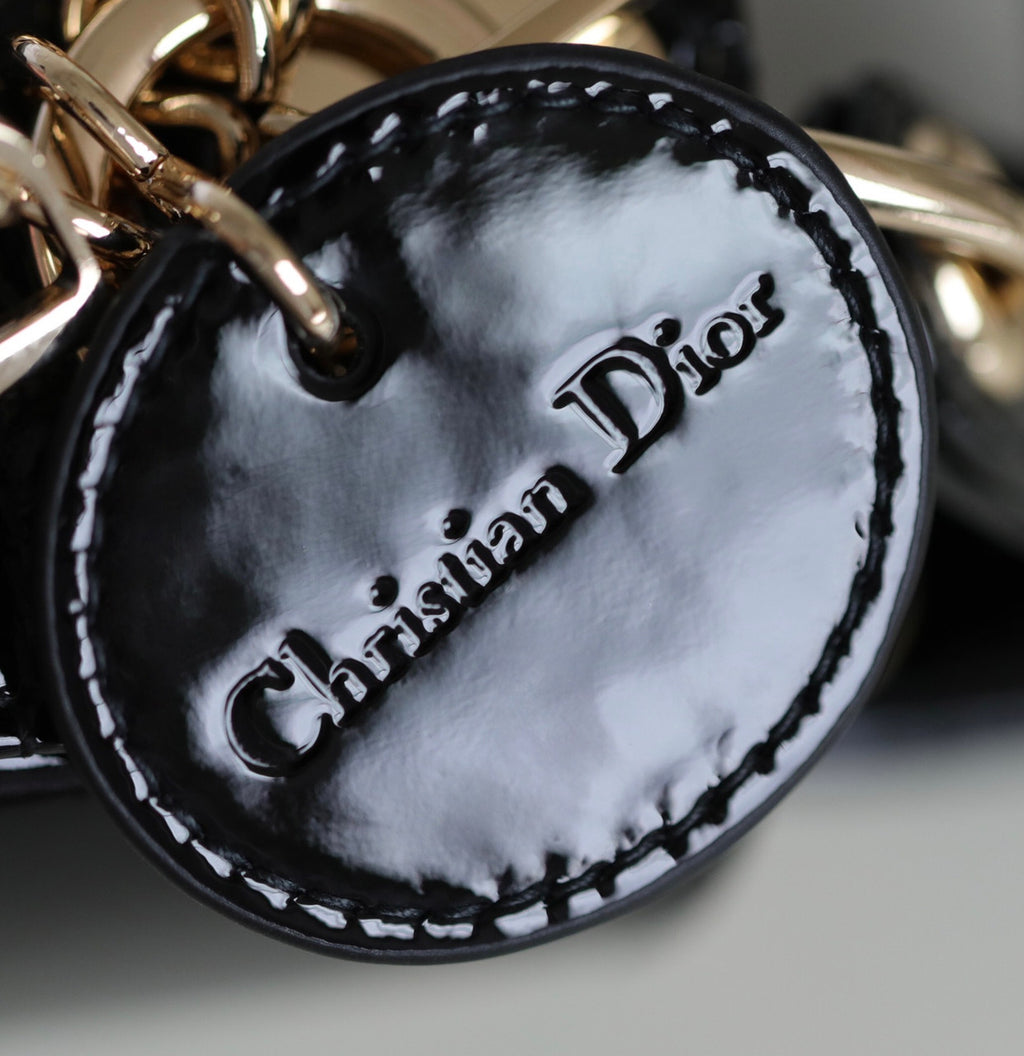 Christian Dior MICRO LADY DIOR BAG PATENT BLACK