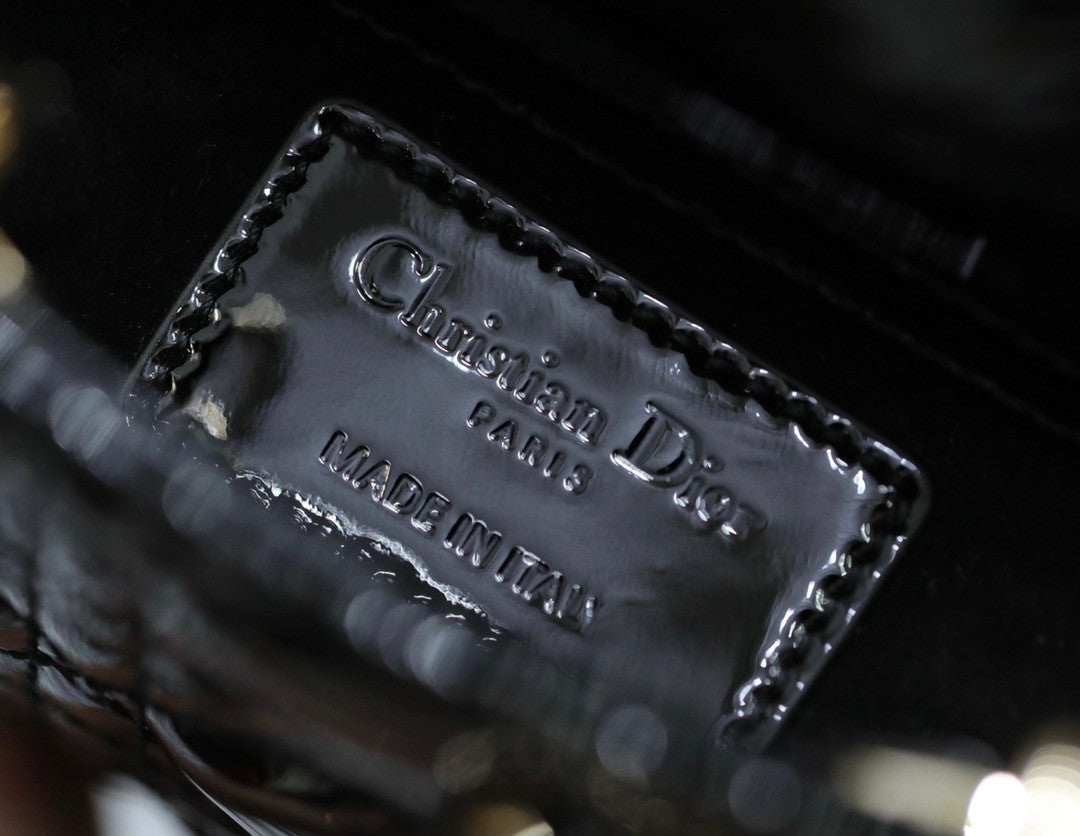 Christian Dior MICRO LADY DIOR BAG PATENT BLACK