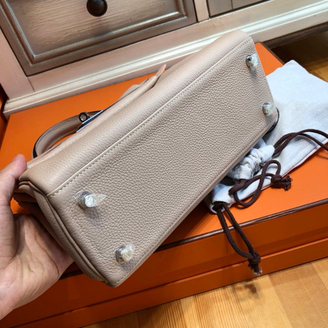 Hermès S2 Trench Kelly 25 Epsom Leather Palladium Hardware