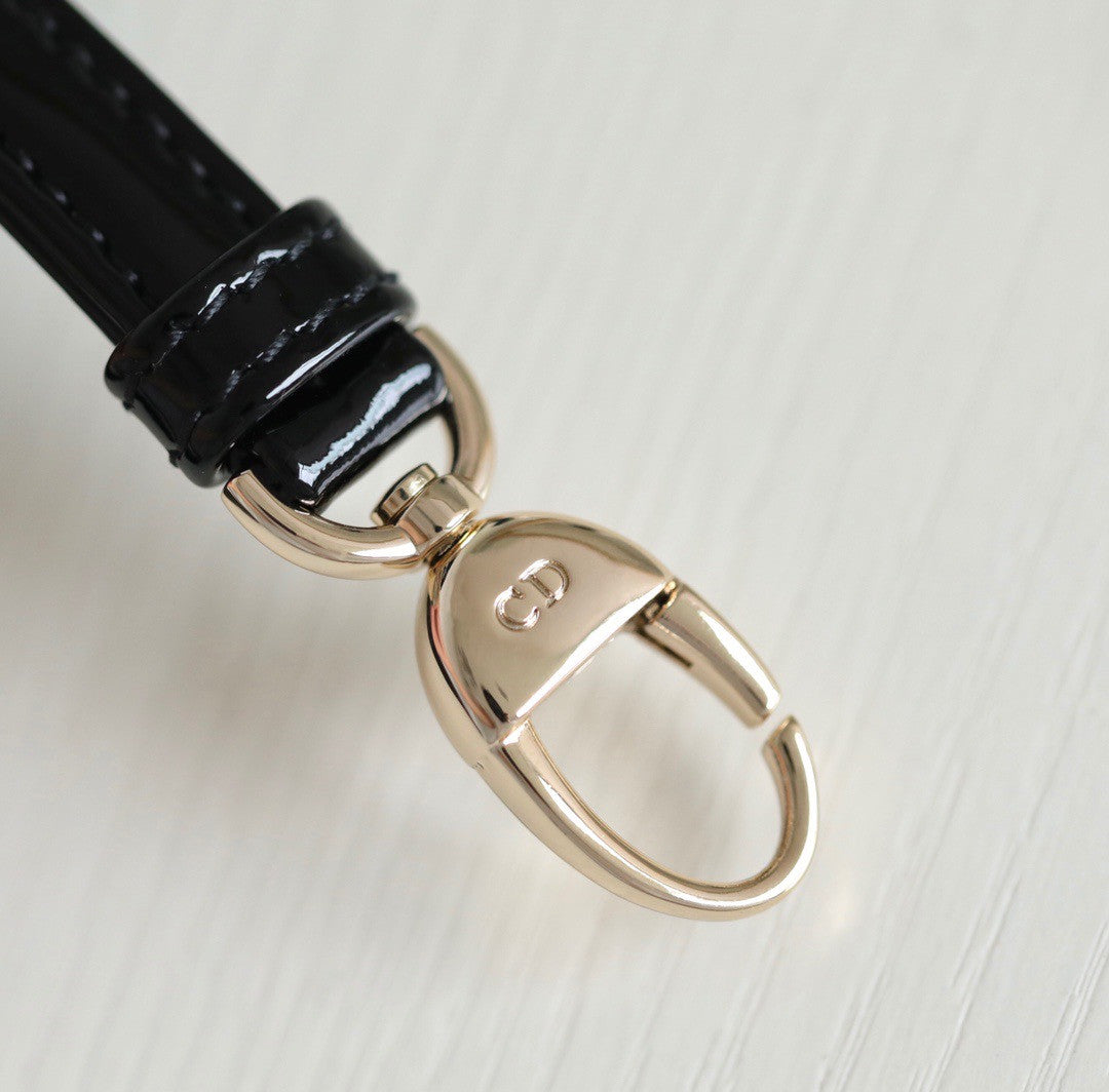 Christian Dior MICRO LADY DIOR BAG PATENT BLACK