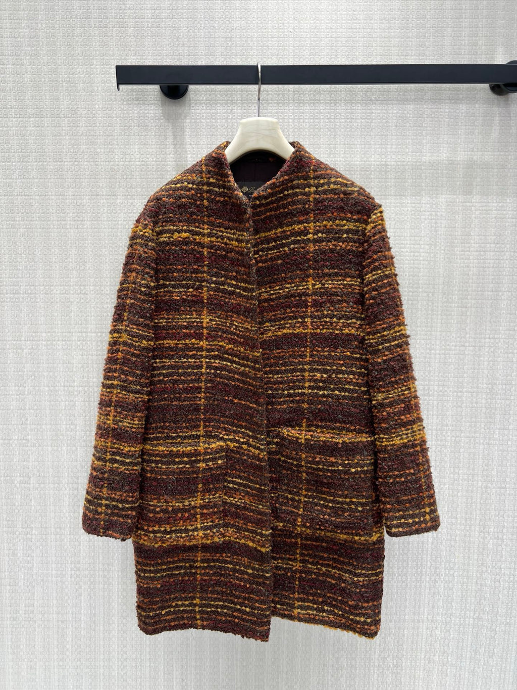 Loro Piana multicoloured bouclé wool coat — image 1