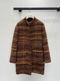 Loro Piana multicoloured bouclé wool coat — image 1