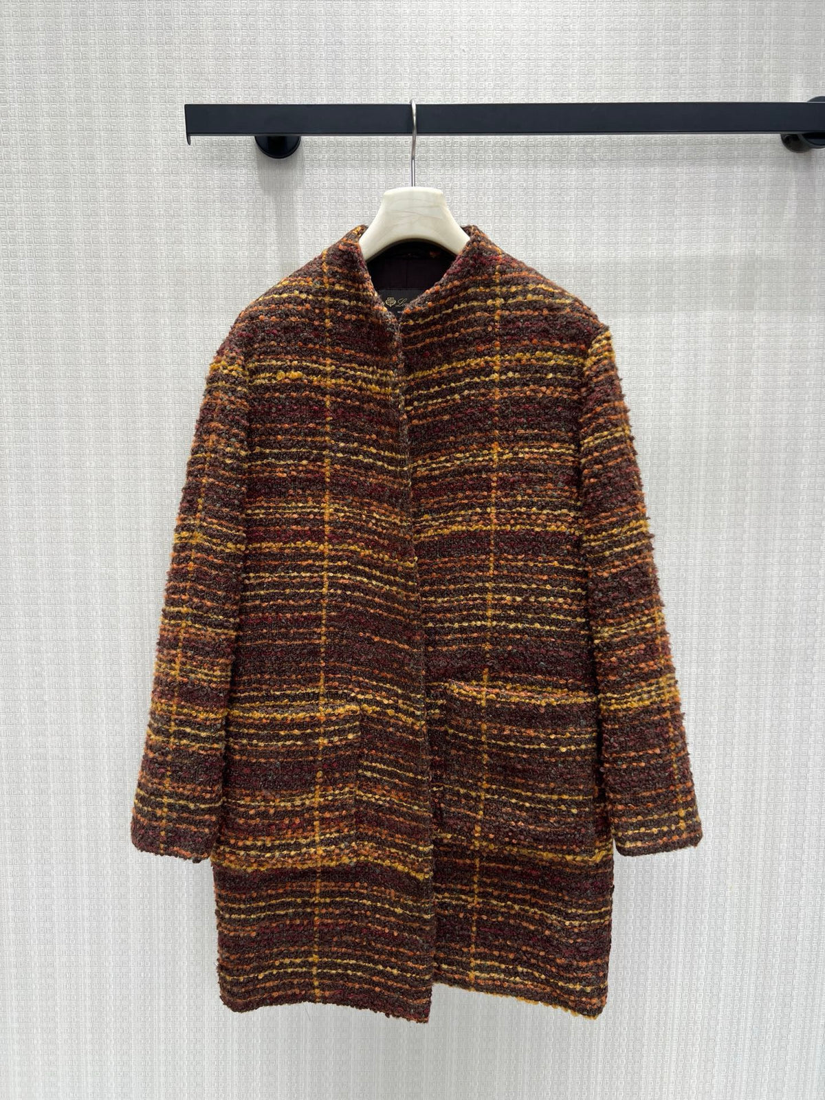 Loro Piana multicoloured bouclé wool coat — image 1