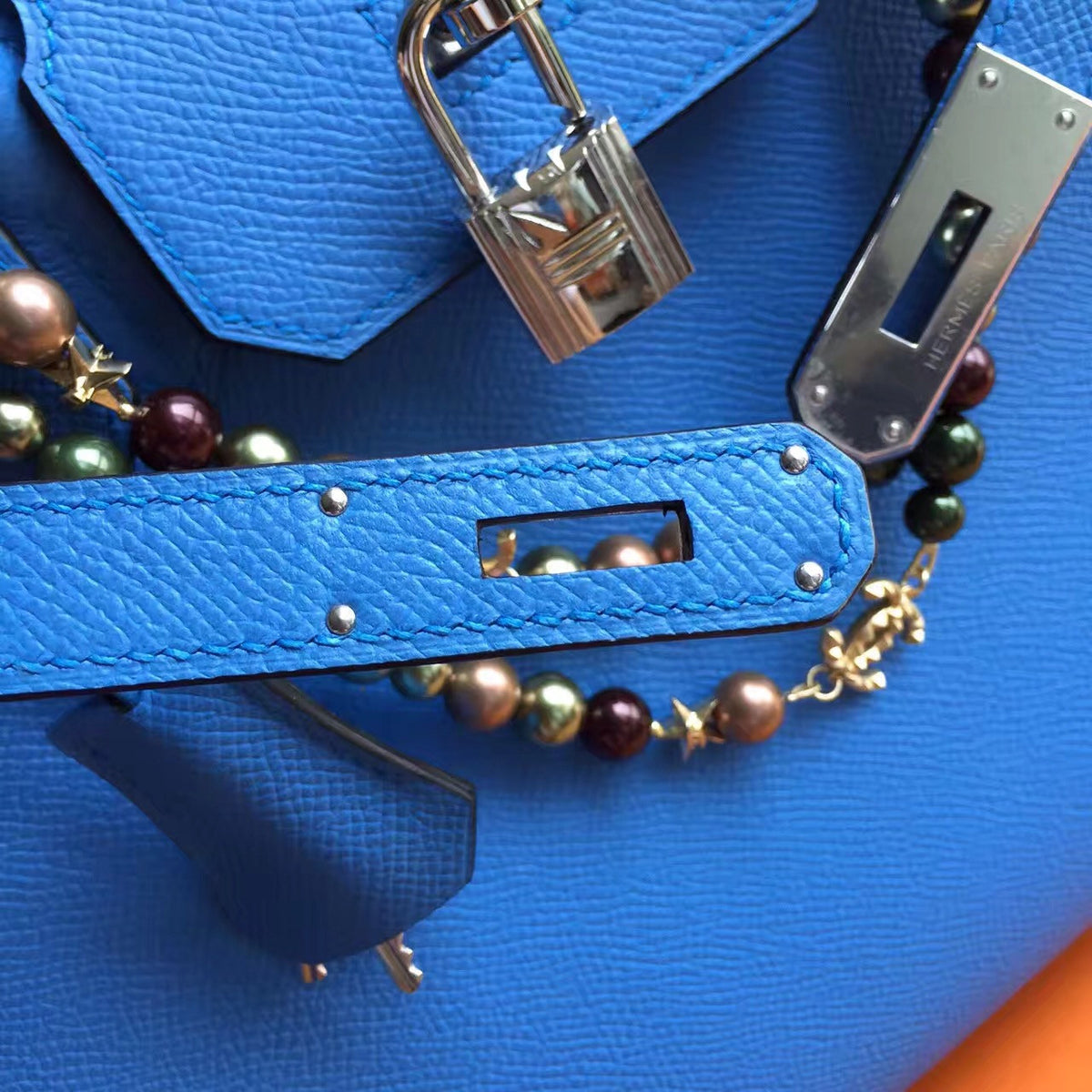Hermes Bleu Paradis 2T Birkin 30 cm Epsom Palladium  Hardware