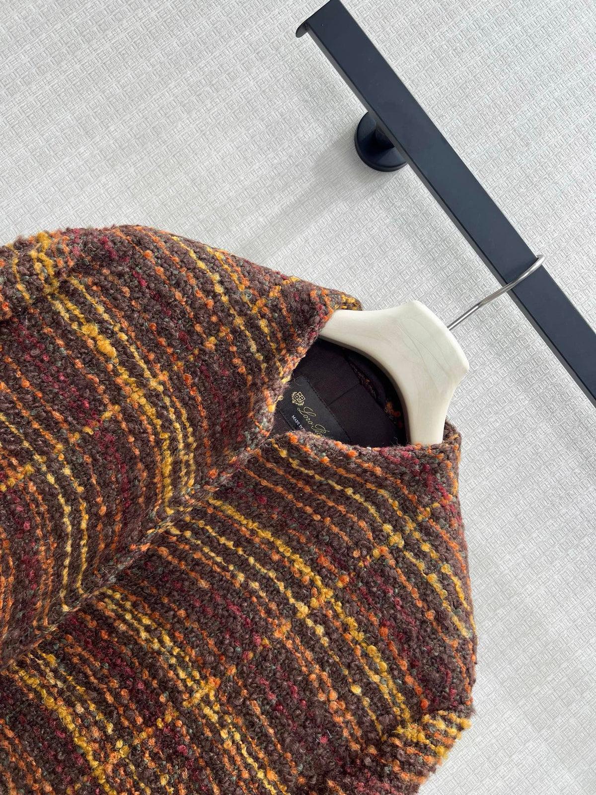 Loro Piana multicoloured bouclé wool coat — image 5