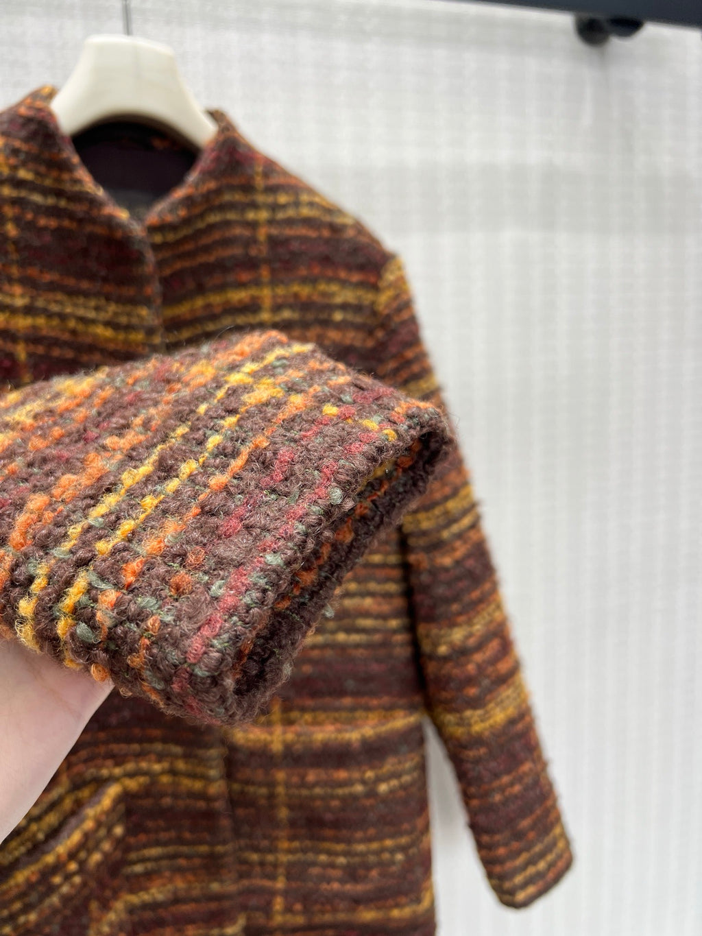 Loro Piana multicoloured bouclé wool coat — image 7