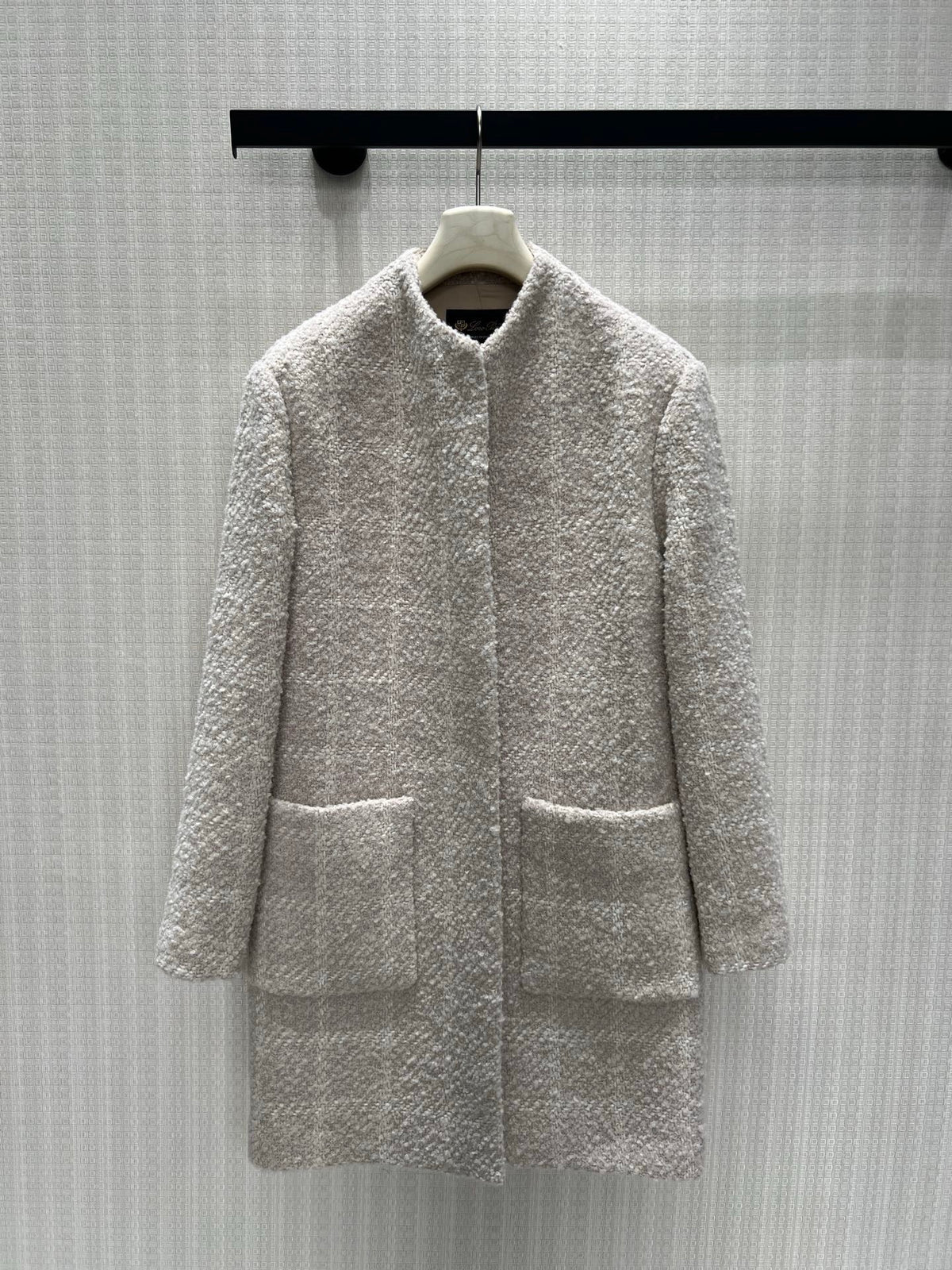 Loro Piana cream bouclé wool coat — image 1