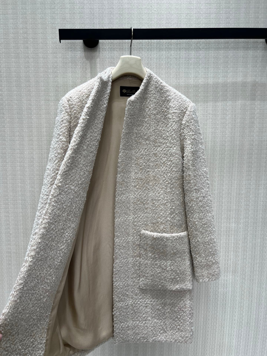 Loro Piana cream bouclé wool coat — image 2
